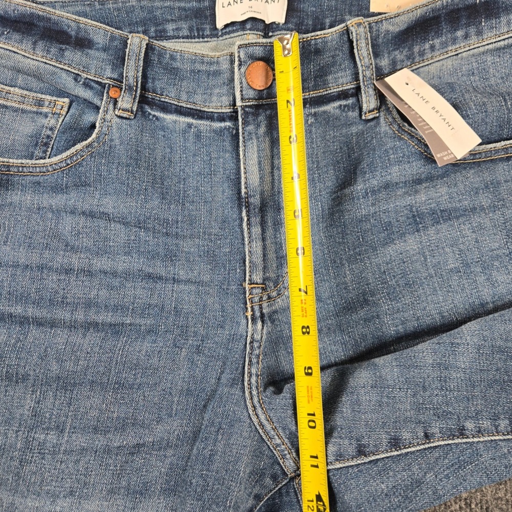 Lane Bryant Boyfriend Jeans Womens 14 Blue New Mid-Rise Cuffed Denim NWT - Picture 11 of 15